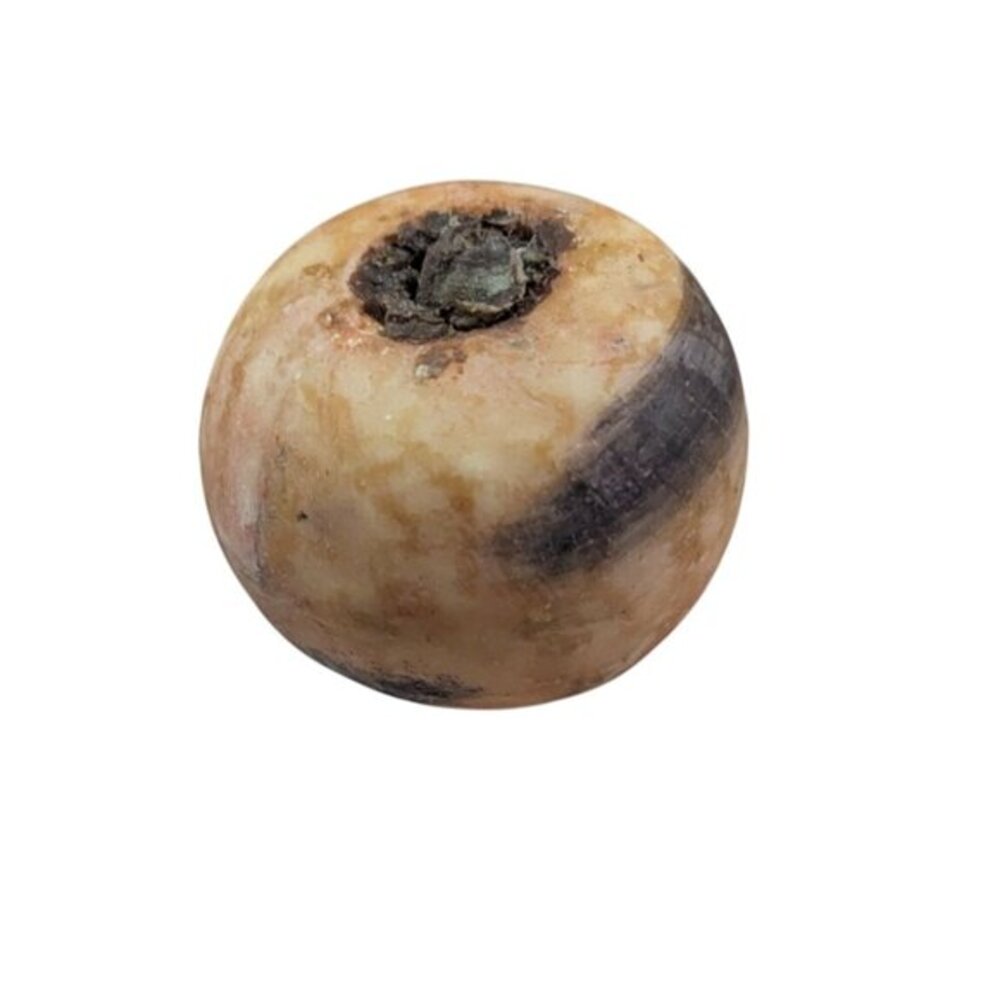 Vintage Italian Alabaster Persimmon Hand Carved Stone Fruit MCM‎ 3 inch